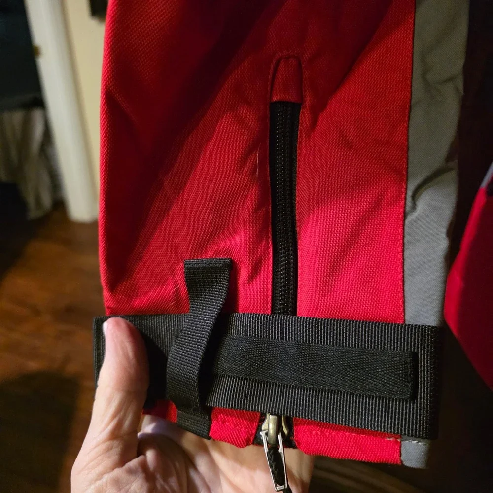 The North Face Steep Tech Jacket Red Grey‎ Technical Ski Coat Mens Medium NWT